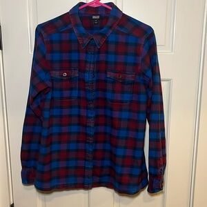 Patagonia Womens Size 14 Flannel Button Down long sleeve